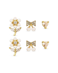 Bijou Brigitte Ensemble de clous d'oreilles - Golden Flower Discount