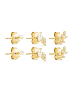 Bijou Brigitte Ensemble de clous d'oreilles - Golden Spark Online