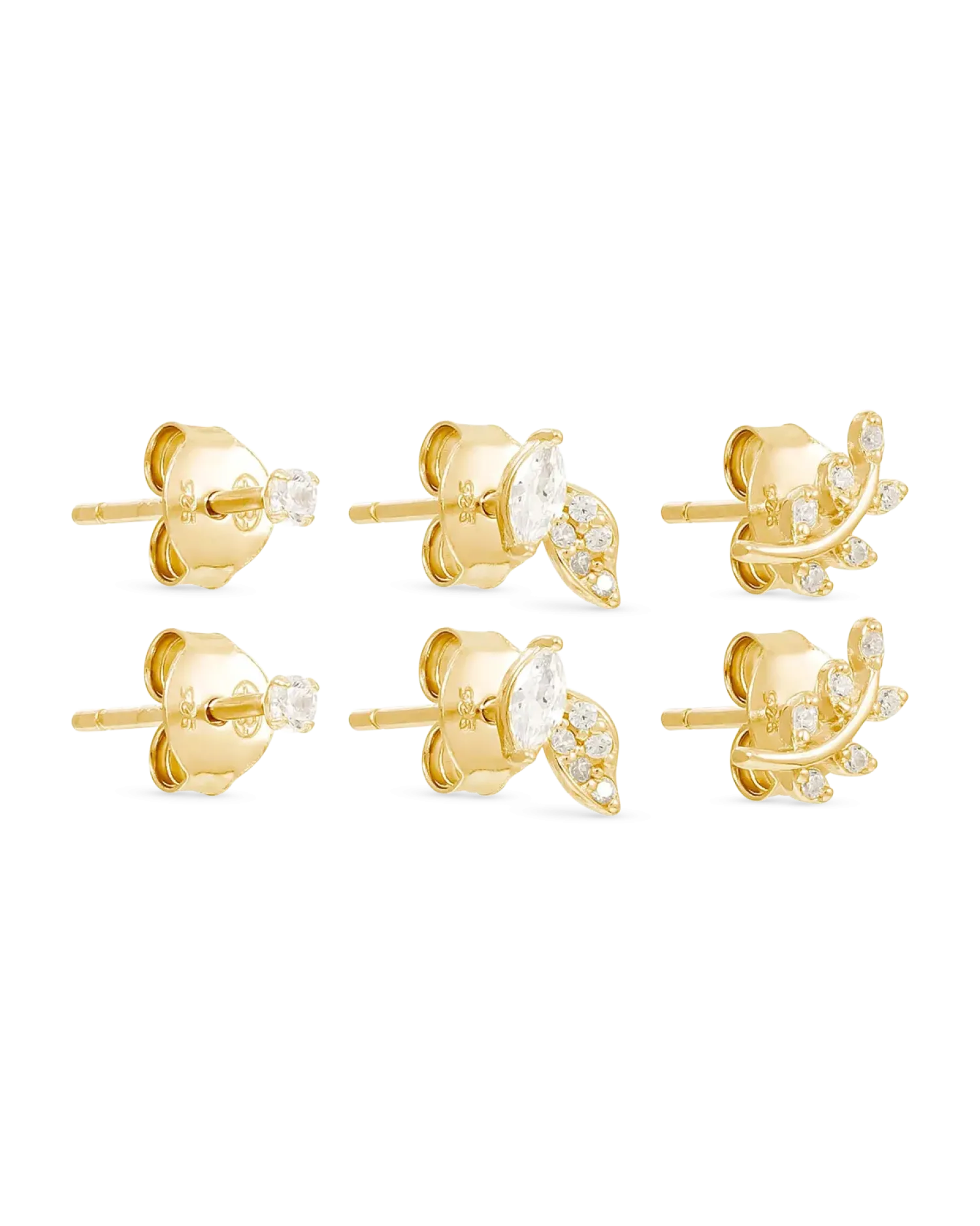 Bijou Brigitte Ensemble de clous d'oreilles - Golden Spark Online