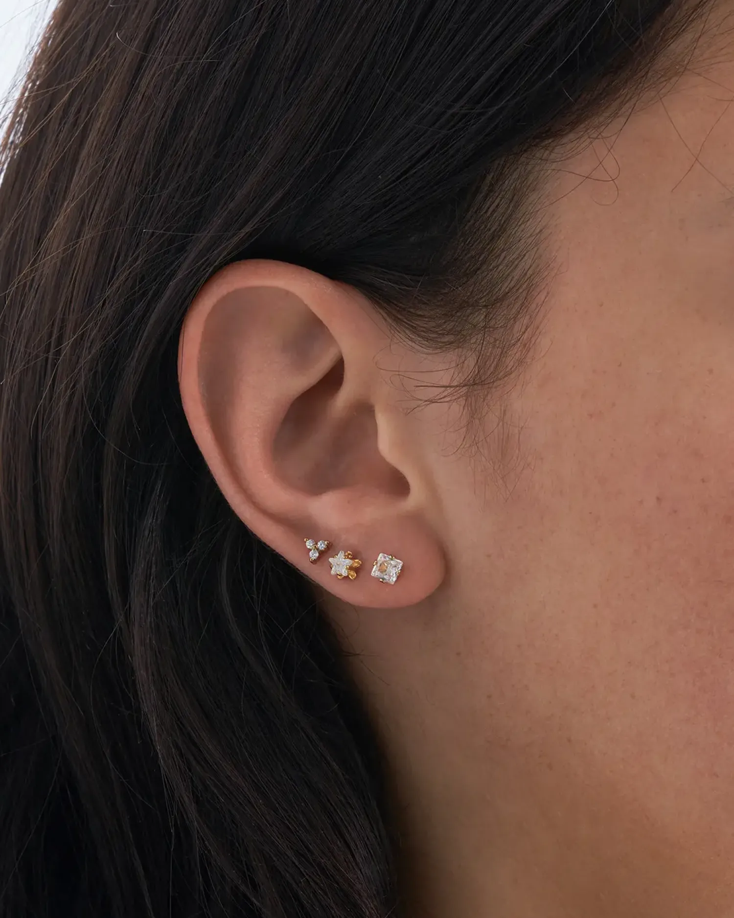 Bijou Brigitte Ensemble de clous d'oreilles - Gleaming Trio Clearance