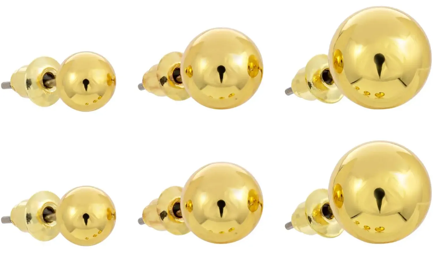 Bijou Brigitte Ensemble de clous d'oreilles - Golden Balls Best