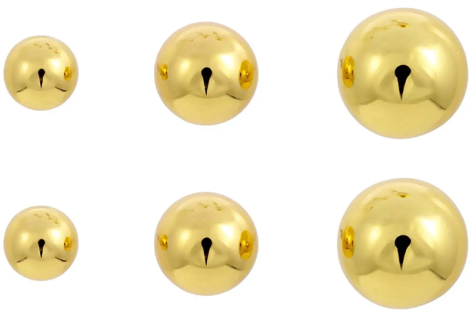 Bijou Brigitte Ensemble de clous d'oreilles - Golden Balls Best