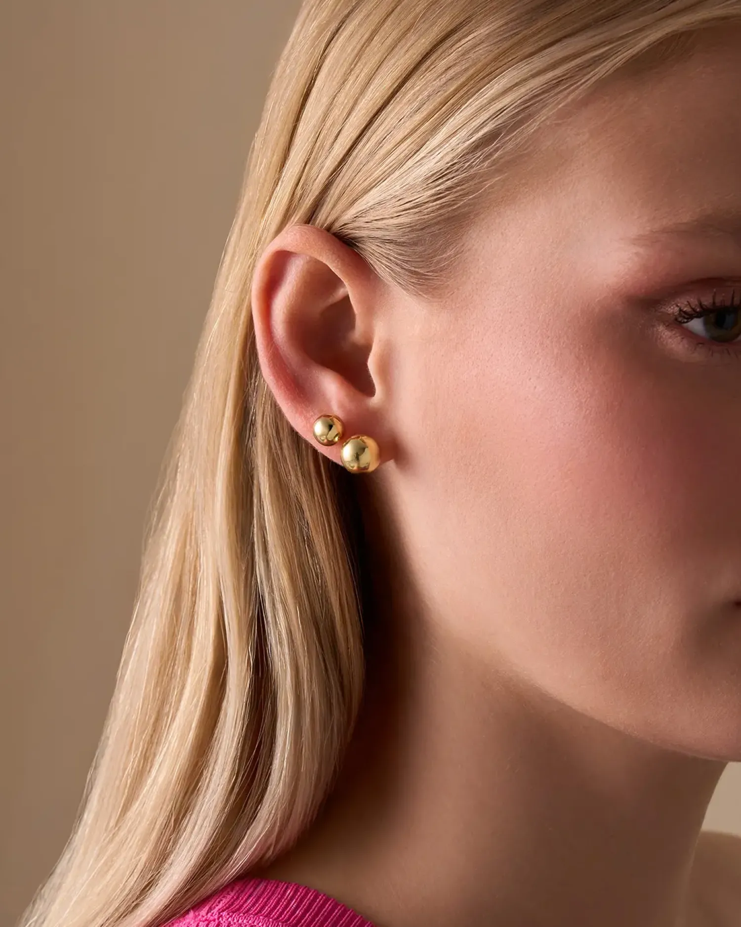 Bijou Brigitte Ensemble de clous d'oreilles - Golden Balls Best