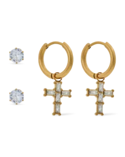 Bijou Brigitte Ensemble de clous d'oreilles - Holy Steel Sale
