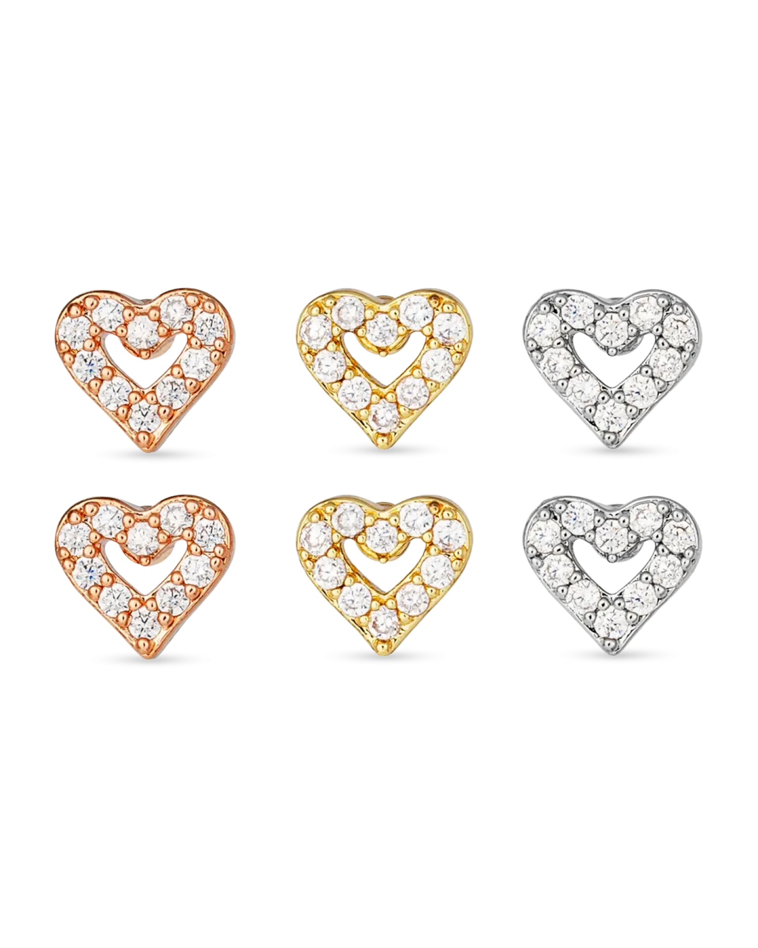 Bijou Brigitte Ensemble de clous d'oreilles - Love Vibe