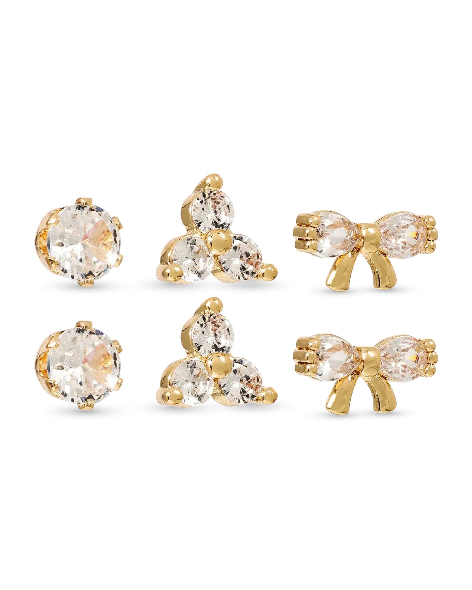 Bijou Brigitte Ensemble de clous d'oreilles - Mindful Trio