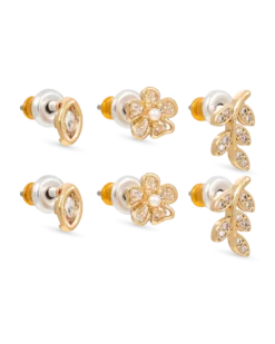 Bijou Brigitte Ensemble de clous d'oreilles - Pretty Leaves Clearance