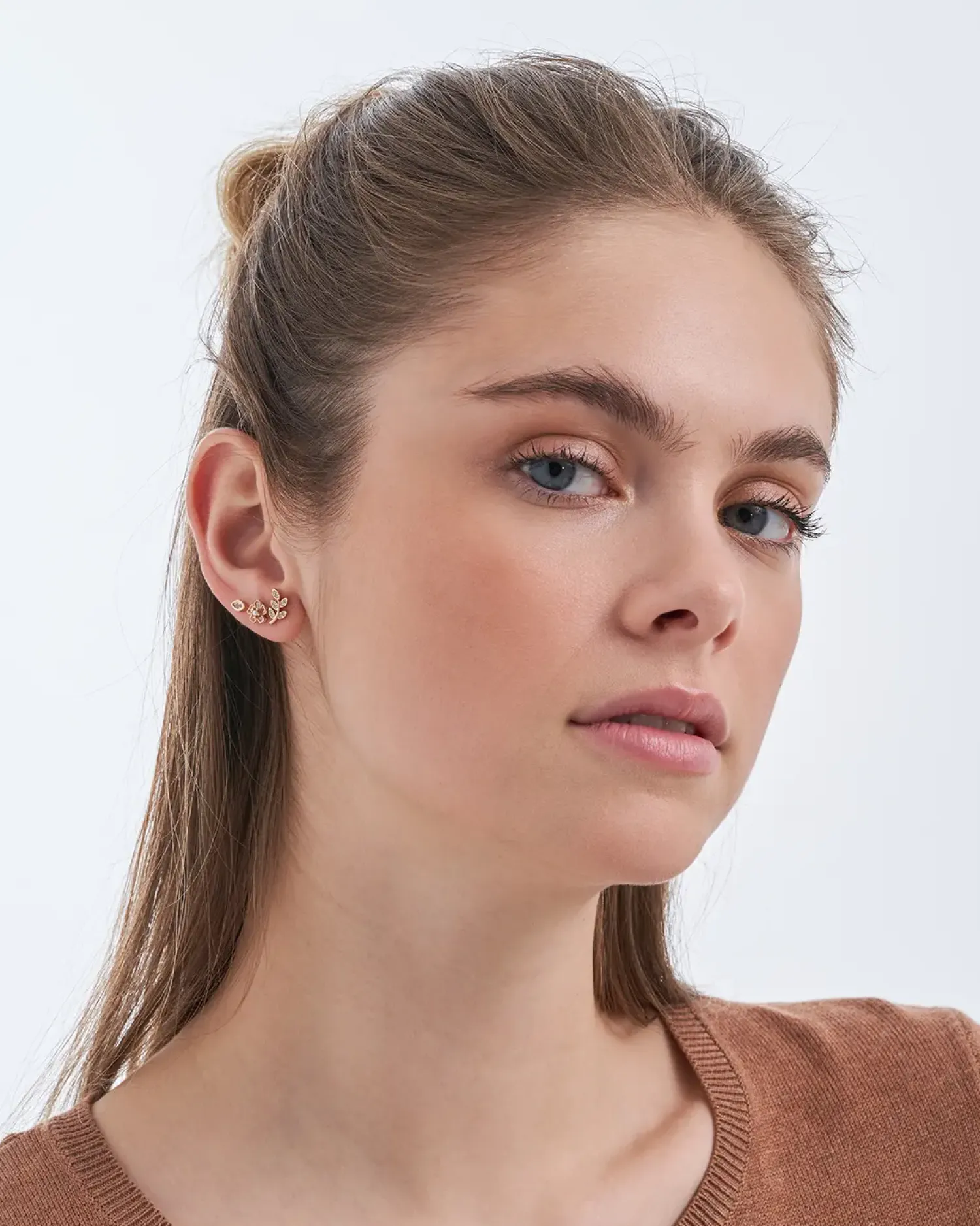 Bijou Brigitte Ensemble de clous d'oreilles - Pretty Leaves Clearance