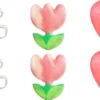 Bijou Brigitte Ensemble de clous d'oreilles pour enfant - Pink Spring Hot