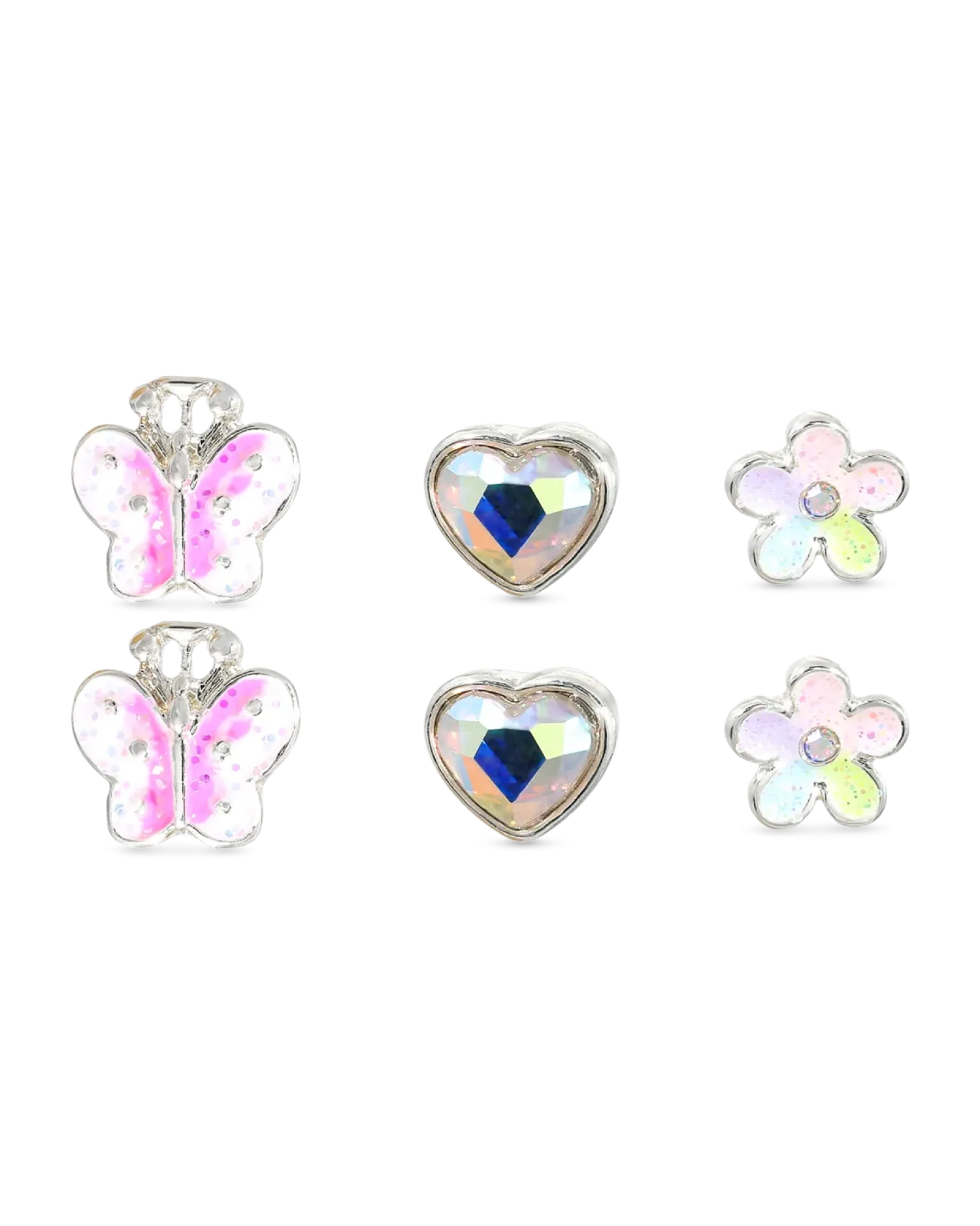 Bijou Brigitte Ensemble de clous d'oreilles pour enfant - Spring Trio Hot