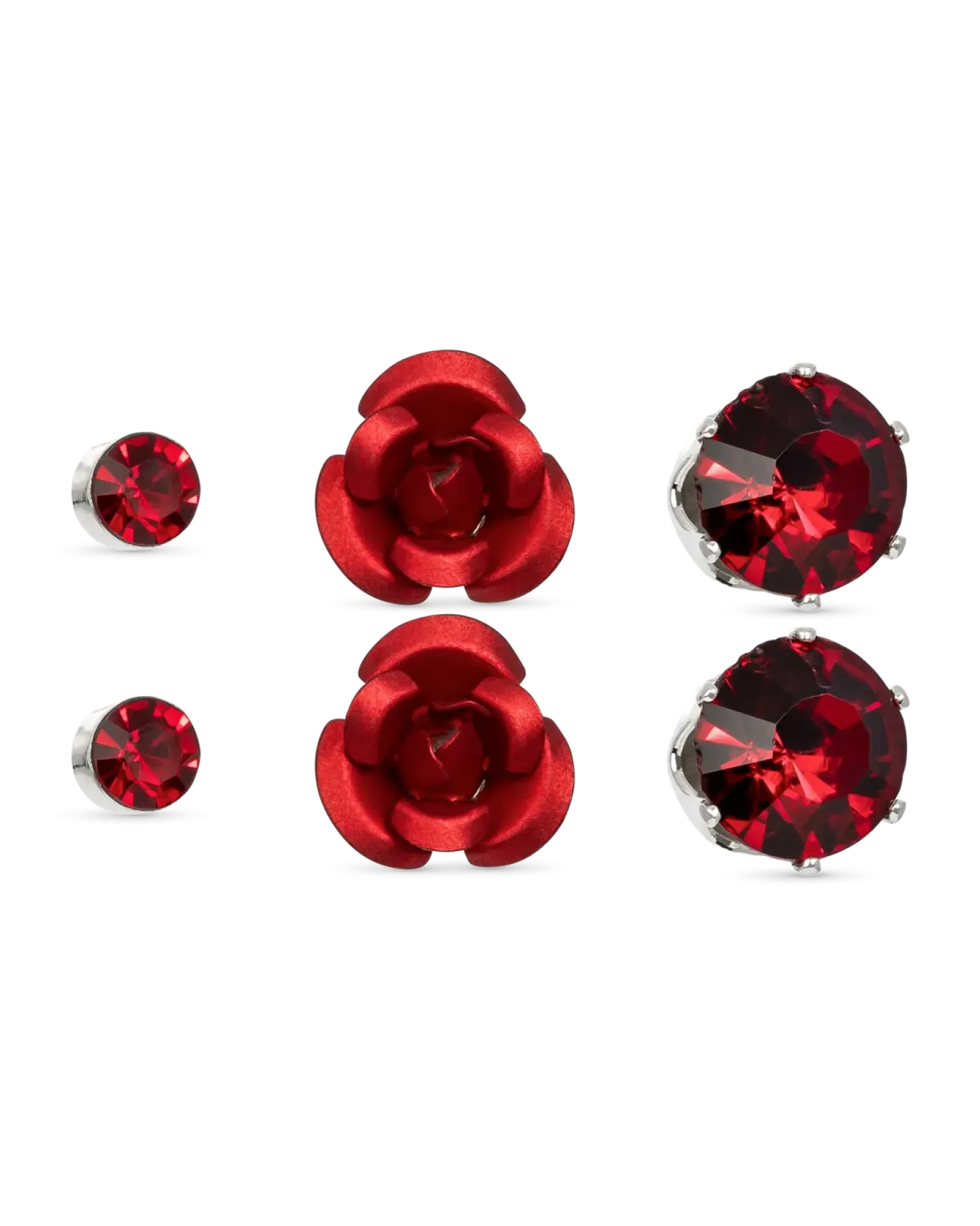 Bijou Brigitte Ensemble de clous d'oreilles - Red Passion Clearance