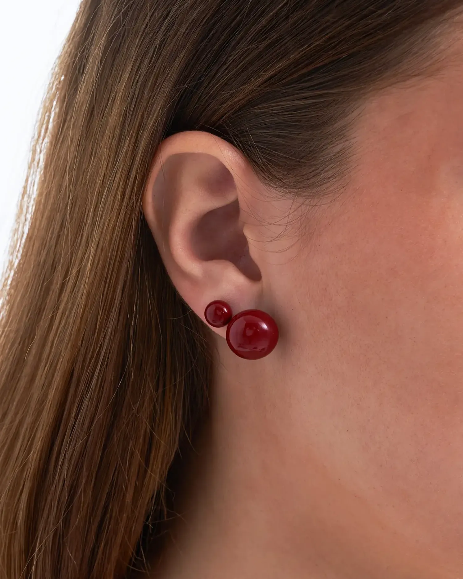Bijou Brigitte Ensemble de clous d'oreilles - Red Balls Sale