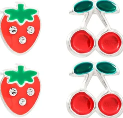 Bijou Brigitte Ensemble de clous d'oreilles - Red Fruits Discount
