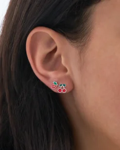 Bijou Brigitte Ensemble de clous d'oreilles - Red Fruits Discount