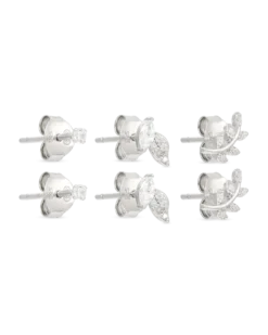 Bijou Brigitte Ensemble de clous d'oreilles - Silver Spark Discount