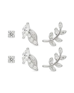 Bijou Brigitte Ensemble de clous d'oreilles - Silver Spark Discount