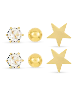 Bijou Brigitte Ensemble de clous d'oreilles - Star Shine