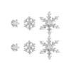 Bijou Brigitte Ensemble de clous d'oreilles - Snowflake Sparkle Best