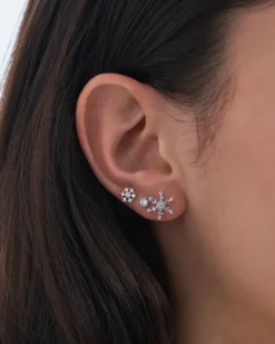Bijou Brigitte Ensemble de clous d'oreilles - Snowflake Sparkle Best