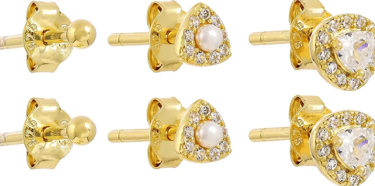 Bijou Brigitte Ensemble de clous d'oreilles - Sparkly Trio