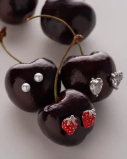 Bijou Brigitte Ensemble de clous d'oreilles - Strawberry Trio