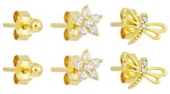 Bijou Brigitte Ensemble de clous d'oreilles - Spring Trio