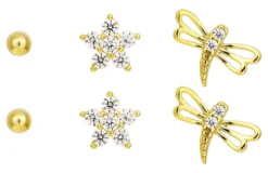 Bijou Brigitte Ensemble de clous d'oreilles - Spring Trio