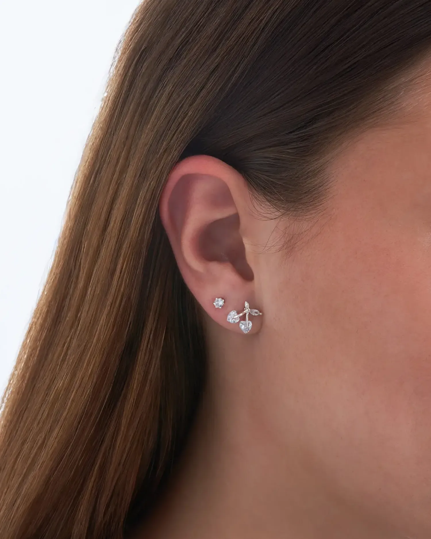 Bijou Brigitte Ensemble de clous d'oreilles - Sparkling Cherry Sale