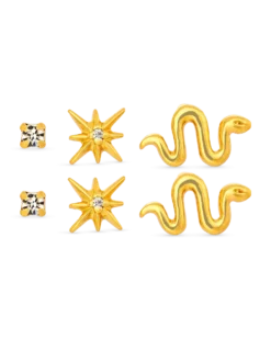 Bijou Brigitte Ensemble de clous d'oreilles - Sparkling Stars Discount
