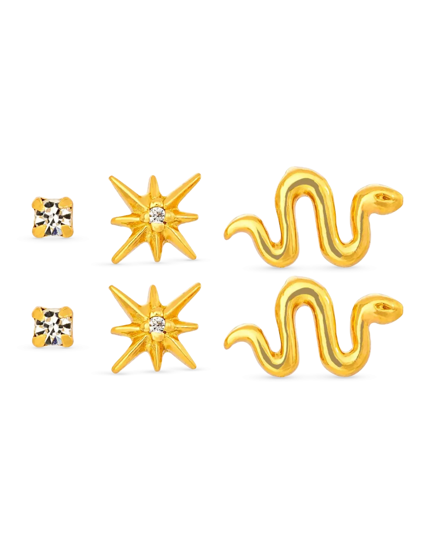 Bijou Brigitte Ensemble de clous d'oreilles - Sparkling Stars Discount