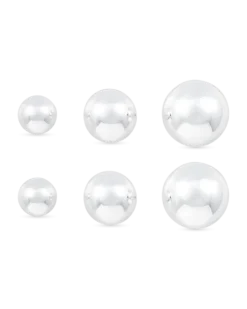 Bijou Brigitte Ensemble de clous d'oreilles - Silver Balls Best
