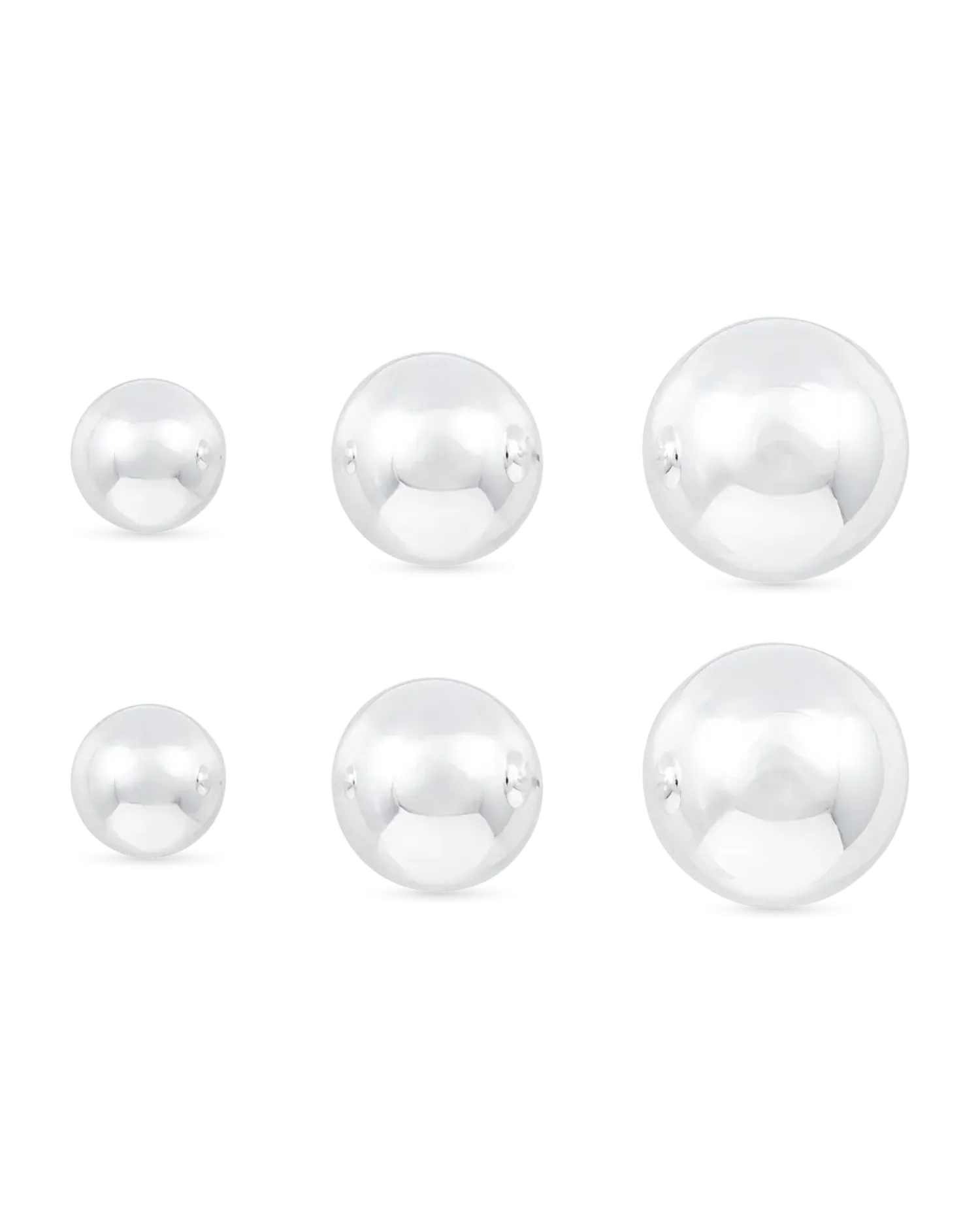 Bijou Brigitte Ensemble de clous d'oreilles - Silver Balls Best
