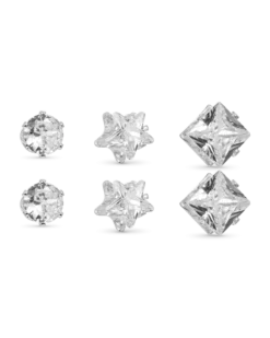 Bijou Brigitte Ensemble de clous d'oreilles - Zirconia Trio Clearance