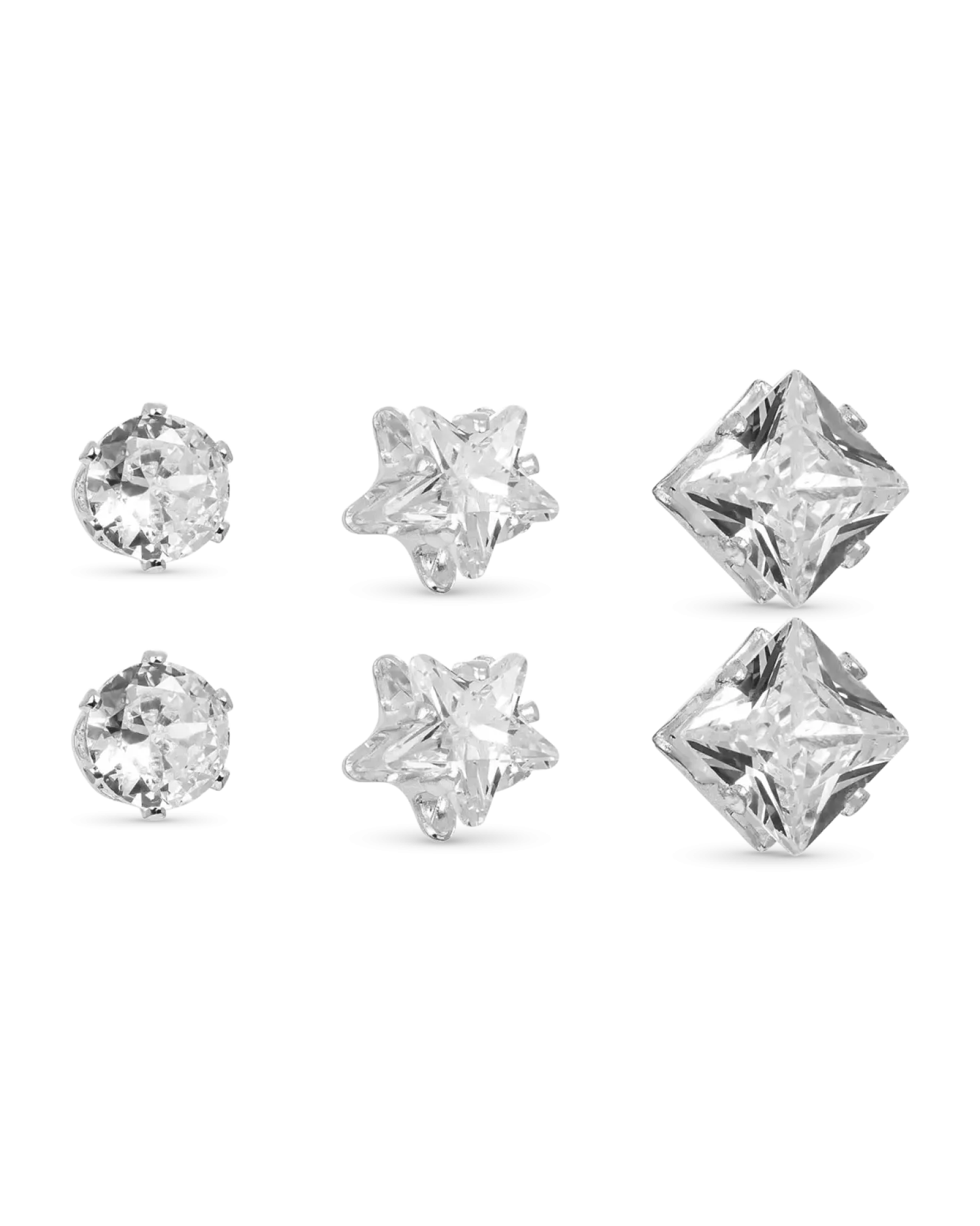 Bijou Brigitte Ensemble de clous d'oreilles - Zirconia Trio Clearance