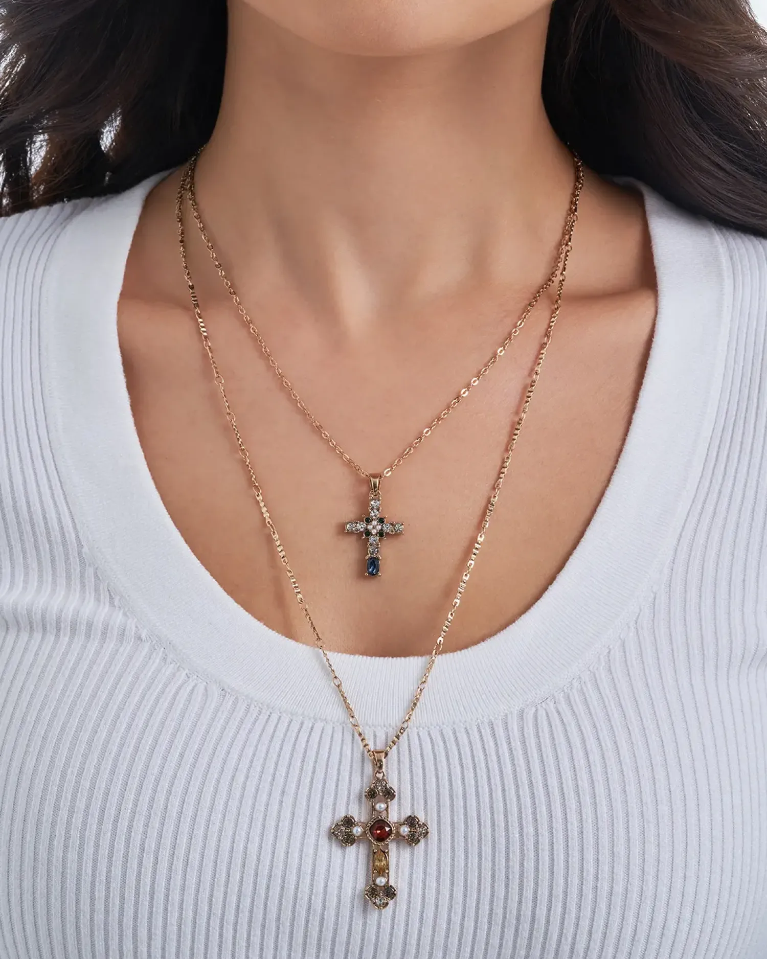 Bijou Brigitte Ensemble de colliers - Duo Cross Discount