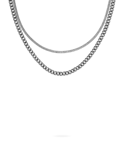 Bijou Brigitte Ensemble de colliers pour hommes - Hematite Classic