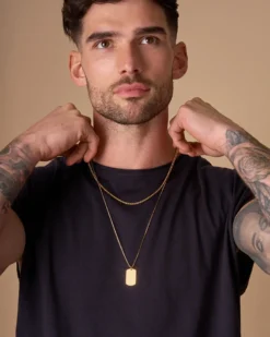 Bijou Brigitte Ensemble de colliers pour homme - Golden Tag Online