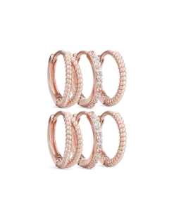 Bijou Brigitte Ensemble de créoles - Basic Rose Online