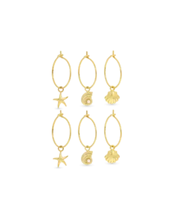 Bijou Brigitte Ensemble de créoles - Beach Shells Clearance