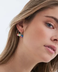 Bijou Brigitte Ensemble de créoles - Bead Trio New