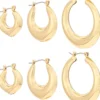Bijou Brigitte Ensemble de créoles - Classic Gold Sale