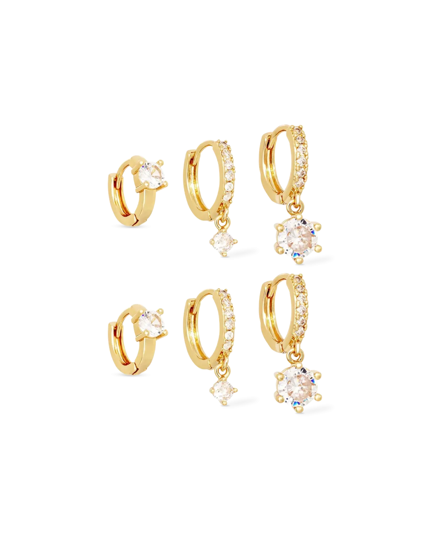 Bijou Brigitte Ensemble de créoles - Crystal Charms