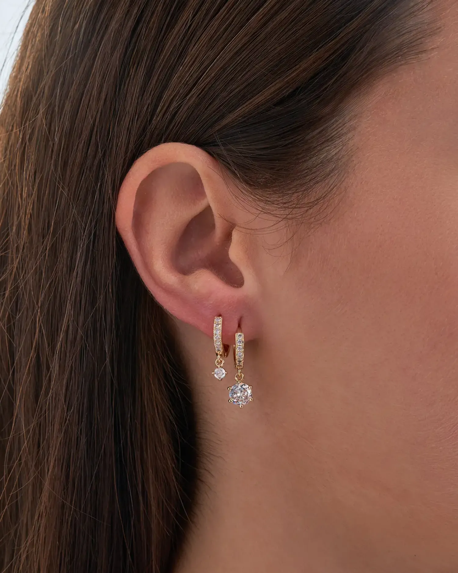 Bijou Brigitte Ensemble de créoles - Crystal Charms