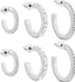 Bijou Brigitte Ensemble de créoles - Essential Silver Discount