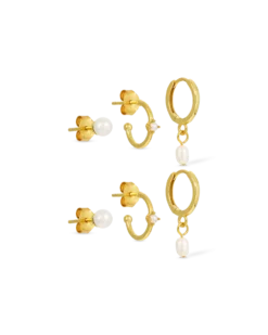 Bijou Brigitte Ensemble de créoles - Freshwater Pearls Best