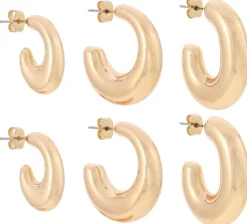 Bijou Brigitte Ensemble de créoles - Radiant Gold Clearance