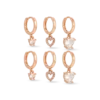 Bijou Brigitte Ensemble de créoles - Rose Hearts Clearance