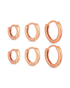 Bijou Brigitte Ensemble de créoles - Slim Rosegold Outlet
