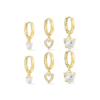 Bijou Brigitte Ensemble de créoles - Sparkling Hearts Clearance