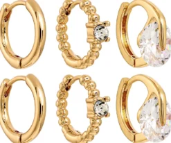 Bijou Brigitte Ensemble de créoles - Zirkonia Bling Best